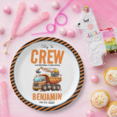 建築クルーのダンプトラックボーイ2nd誕生日 ペーパープレート (パーティー)