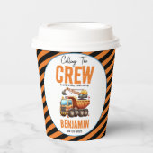 建築クルーのダンプトラックボーイ2nd誕生日 紙コップ (正面)