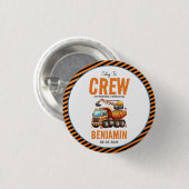 建築クルーのダンプトラックボーイ2nd誕生日 缶バッジ (正面&裏面)