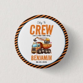 建築クルーのダンプトラックボーイ2nd誕生日 缶バッジ