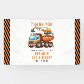 建築クルーのダンプトラック2nd誕生日 横断幕 (横)