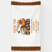 建築クルーのダンプトラック2nd誕生日 横断幕 (縦)