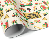 建築クルークリスマスパーソナライズされたラッピング  ラッピングペーパー (ロールコーナー)