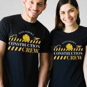 建築クルーボーイバースデーパーティーファミリーブラック Tシャツ