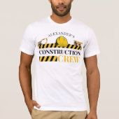 建築クルーボーイバースデーパーティーファミリー Tシャツ (正面)