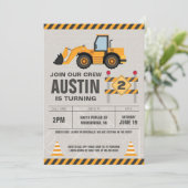 建築クルー子供の誕生日パーティー 招待状 (スタンド正面)