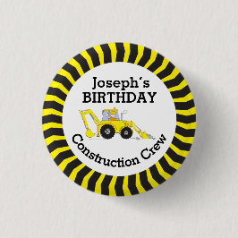 建築クルー少年の誕生日バッジ 缶バッジ
