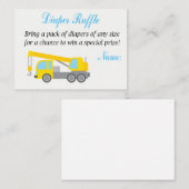 建築クレーンおむつラッフルチケット プレイスカード (正面/裏面)