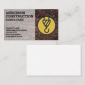 建築クレーンのロゴ | 汚れ 名刺 (正面/裏面)