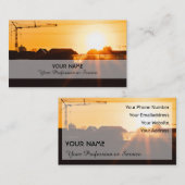 建築クレーン及びタワークレーンの専門家 名刺 (正面/裏面)