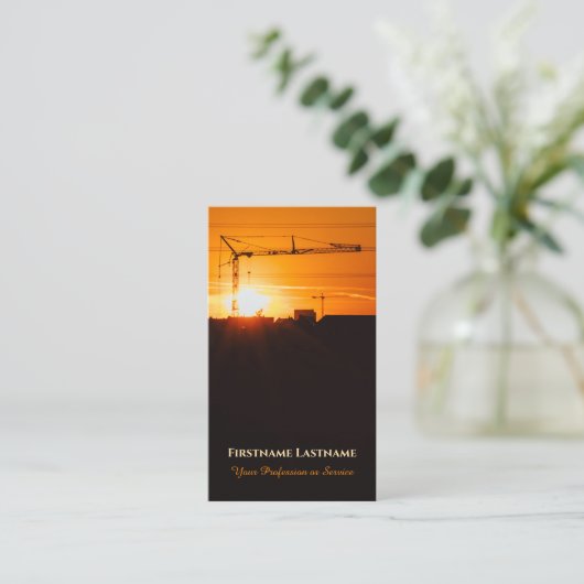 建築クレーン及びタワークレーン専門家 名刺 (スタンド正面)