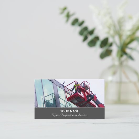 建築クレーン及びリフティングプラットフォームスペシャリスト 名刺 (スタンド正面)