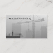 建築クレーン及び労働者 名刺 (裏面)