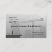 建築クレーン及び労働者 名刺 (正面)