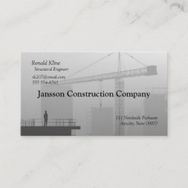 建築クレーン及び労働者 名刺