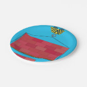 建築クレーン吊り上げレンガ壁 ペーパープレート (アングル)