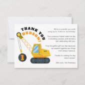 建築クレーン誕生日サンキューカード サンキューカード (正面)