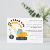 建築クレーン誕生日サンキューカード サンキューカード (スタンド正面)