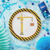 建築クレーン誕生日パーティ紙プレート ペーパープレート (パーティー)