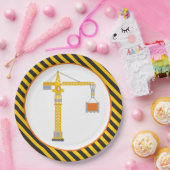 建築クレーン誕生日パーティ紙プレート ペーパープレート (パーティー)