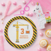 建築クレーン誕生日パーティ紙プレート ペーパープレート (パーティー)