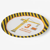 建築クレーン誕生日パーティ紙プレート ペーパープレート (アングル)