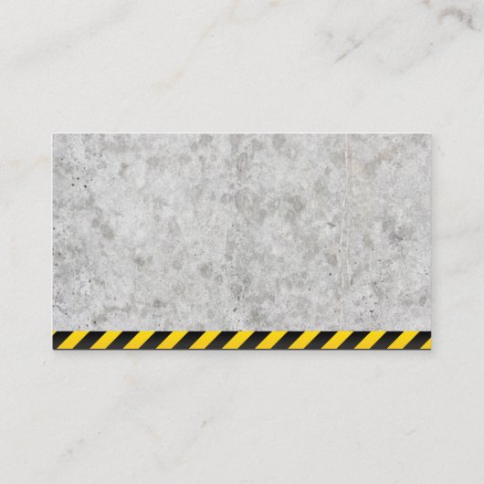 建築クレーン | コンクリートの警戒線 名刺 (裏面)