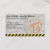 建築クレーン | コンクリートの警戒線 名刺 (正面)