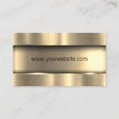 建築クレーン | シティスカイライン | 金ゴールド金属 名刺 (裏面)