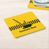 建築クレーン スクエアペーパーコースター (アングル)