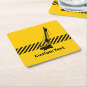 建築クレーン スクエアペーパーコースター (アングル)