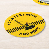 建築クレーン ラウンドペーパーコースター (アングル)