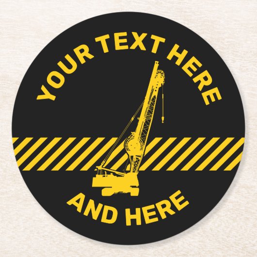 建築クレーン ラウンドペーパーコースター (正面)