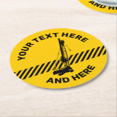 建築クレーン ラウンドペーパーコースター (アングル)