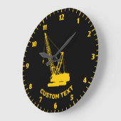 建築クレーン ラージ壁時計 (傾斜)