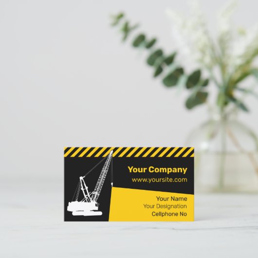 建築クレーン 名刺 (スタンド正面)
