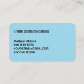 建築クレーン 名刺 (裏面)