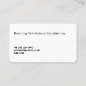 建築クレーン 名刺 (裏面)