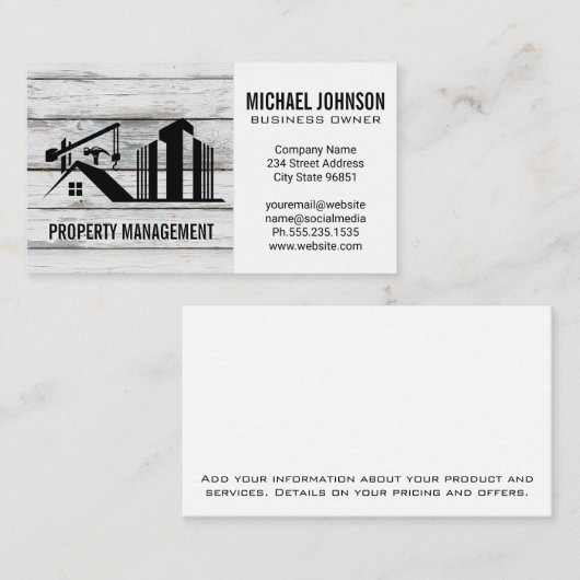 建築クレーン | 建物 名刺 (正面/裏面)