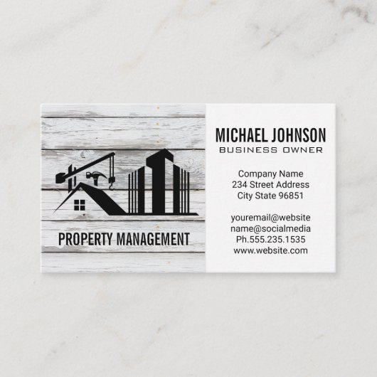 建築クレーン | 建物 名刺 (正面)