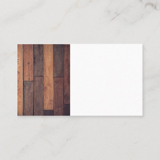 建築クレーン | 木製板 名刺 (裏面)