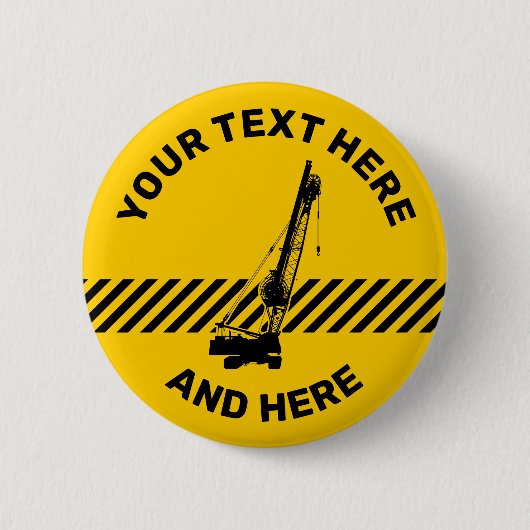 建築クレーン 缶バッジ (正面)