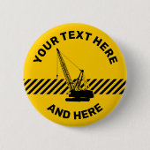 建築クレーン 缶バッジ (正面)