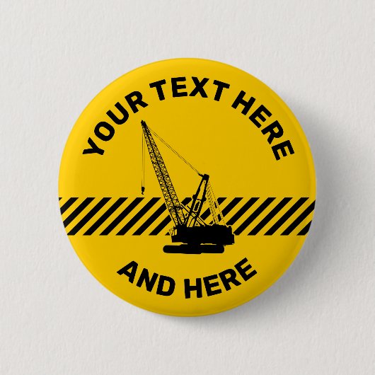 建築クレーン 缶バッジ (正面)