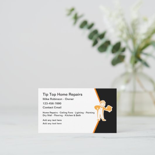 建築クールハンドマニャンホーム修理 名刺 (スタンド正面)