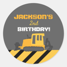 建築グレーダーバースデーパーティー ラウンドシール