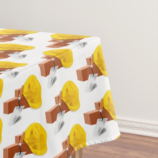 建築コンクリートメイソン懸命ハット長方形 テーブルクロス (インサイチュ)