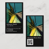 建築コンテンポラリー抽象芸術(QRコードあり) 名刺 (正面/裏面)