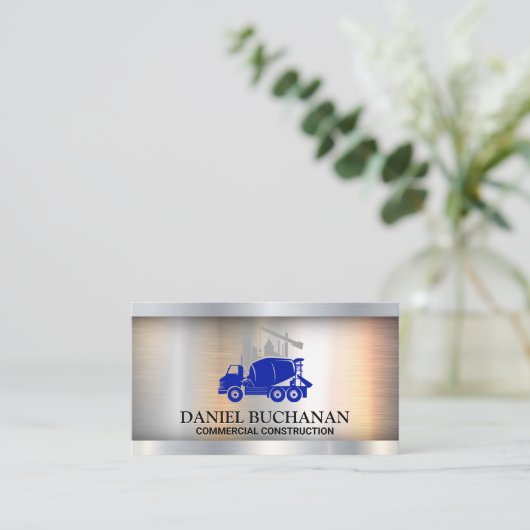 建築サイトと車両 名刺 (スタンド正面)