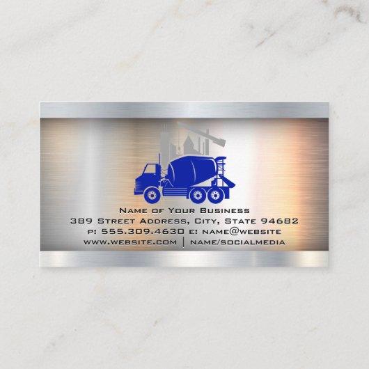 建築サイトと車両 名刺 (裏面)